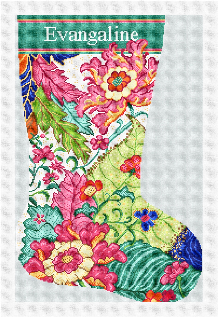 Tobacco Leaf Stocking Needlepoint Kit