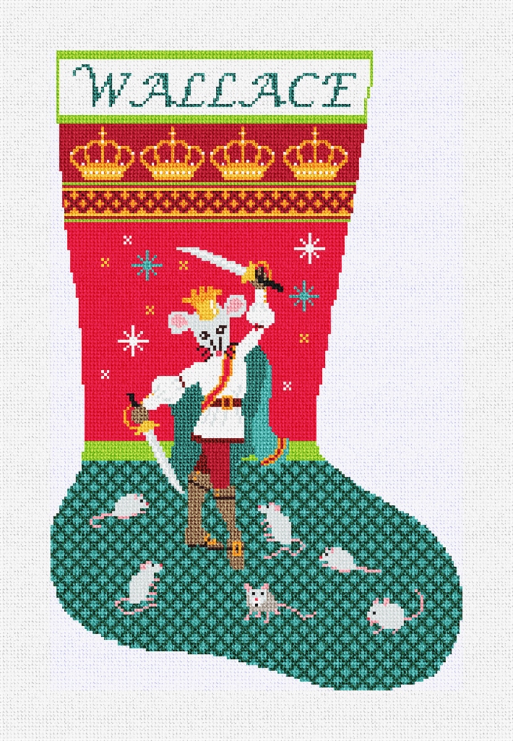 Nutcracker Mouse King Needlepoint Stocking Kit