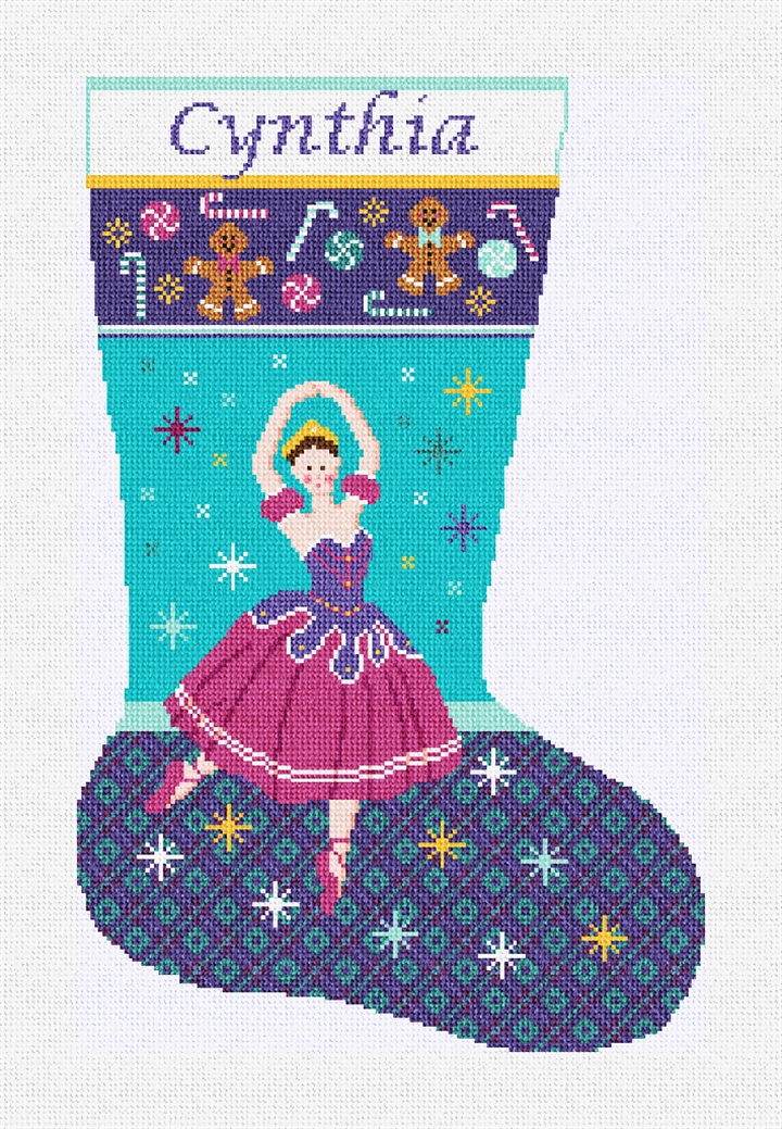 Sugar Plum Fairy Needlepoint Stocking Kit