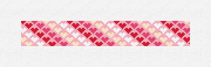 Tiny Hearts Needlepoint Key Fob Kit