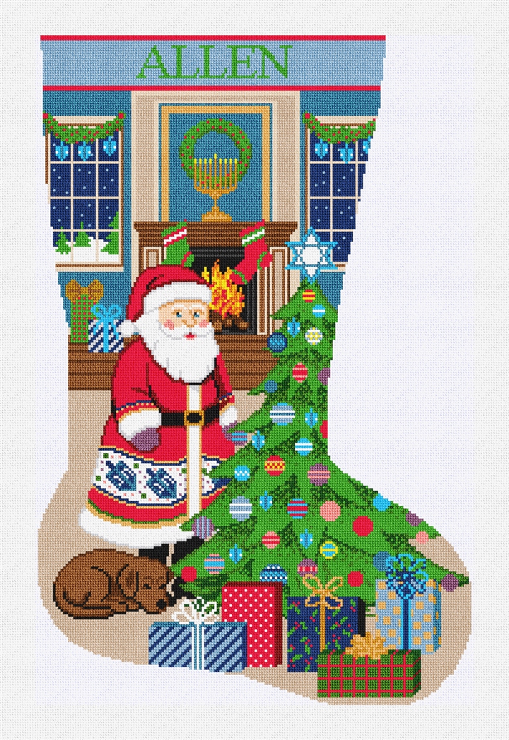 Merry Mashup Stocking Needlepoint Kit