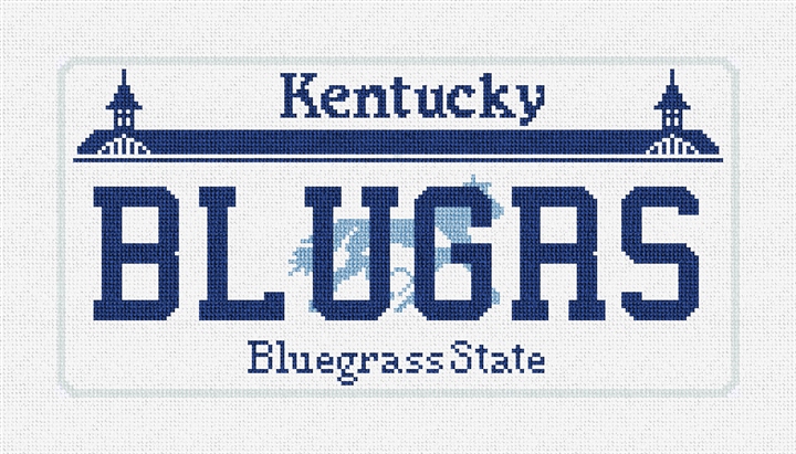 Kentucky Vanity Plate Needlepoint Pillow Kit