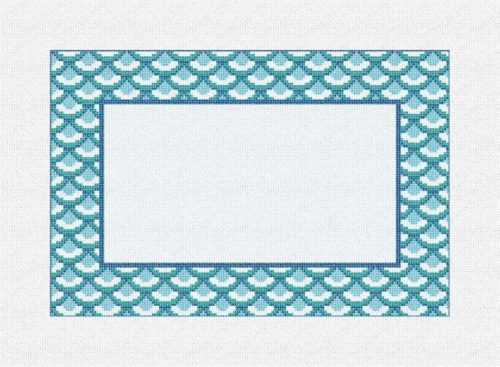 Custom Needlepoint Pillow Kit Stitched Preview
