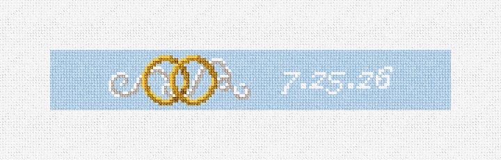 Wedding Rings Needlepoint Key Fob Kit