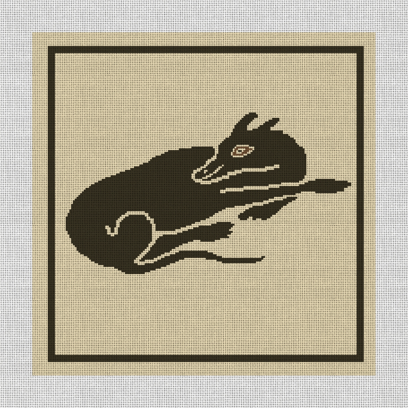 Custom Needlepoint Pillow Kit Canvas