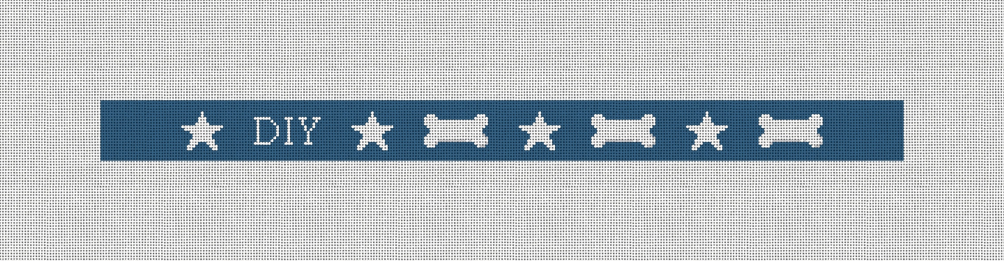 Custom Needlepoint Dog Collar Kit Canvas