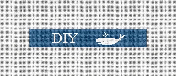 Custom Needlepoint Key Fob Kit Stitched Preview