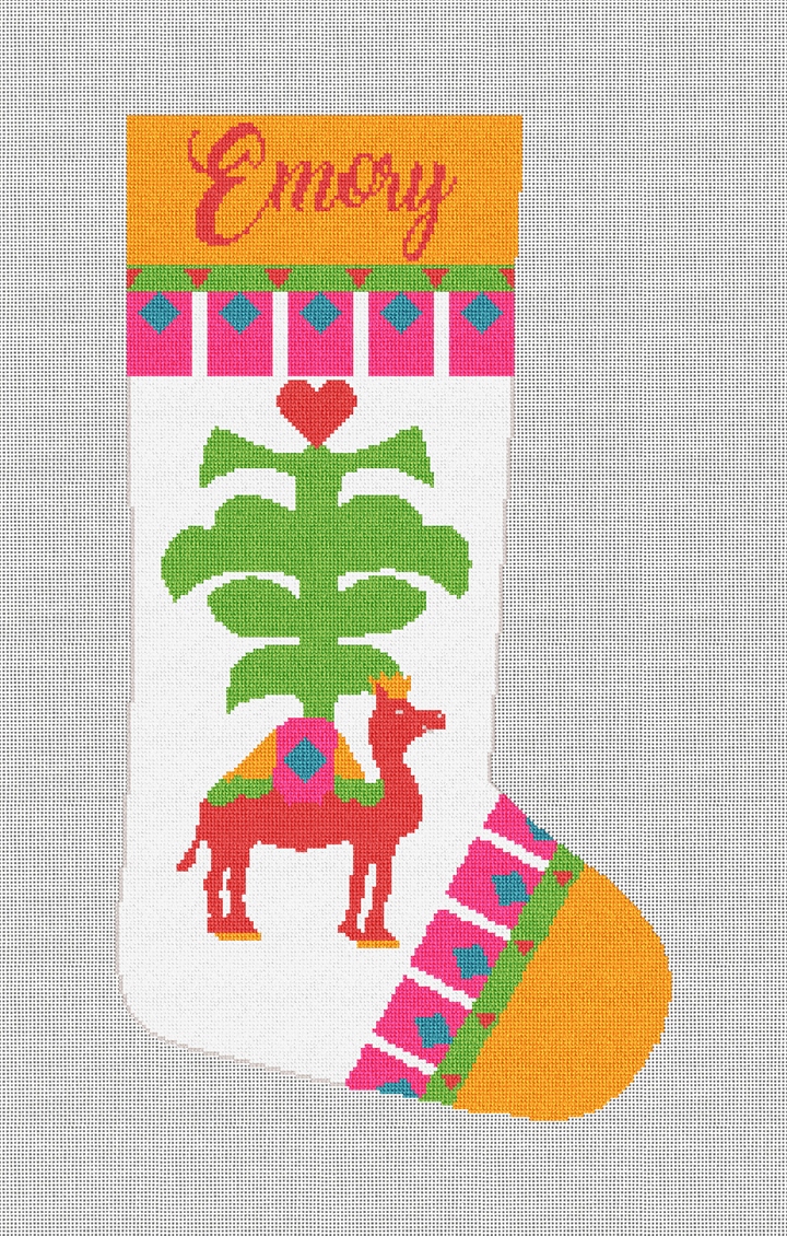 Belle Noel Oasis Christmas Stocking Kit Stitched Preview