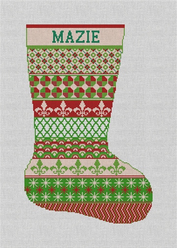 Colorful Avesta Needlepoint Stocking Kit