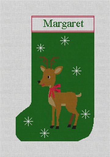Reindeer Stocking Needlepoint Kit