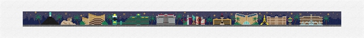 Custom Needlepoint Belt Kit Stitched Preview
