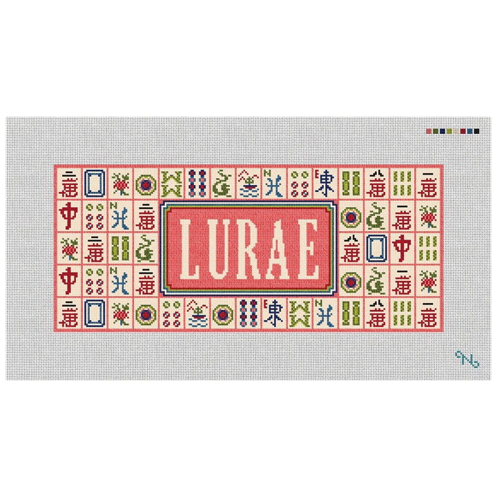 Custom Needlepoint Kit Stitched Preview