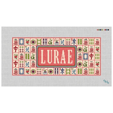 Custom Needlepoint Kit Stitched Preview