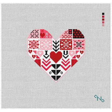 Custom Needlepoint Kit Stitched Preview