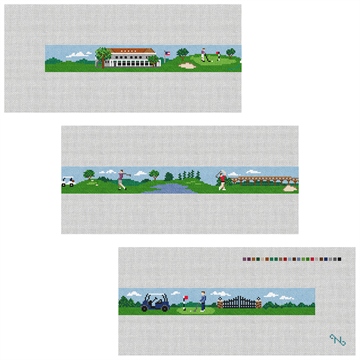 Custom Needlepoint Belt Kit Stitched Preview