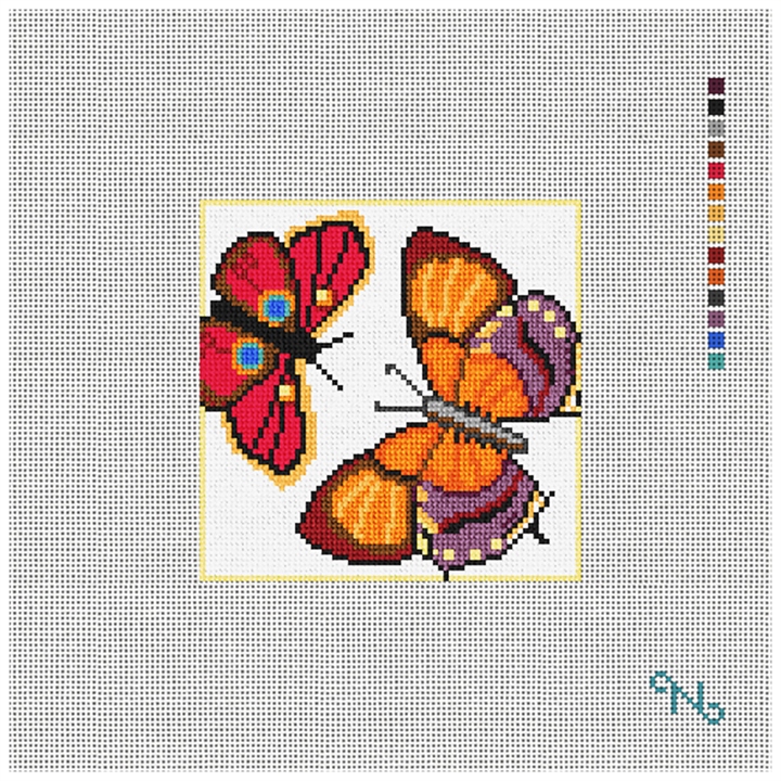 Custom Needlepoint Kit Stitched Preview