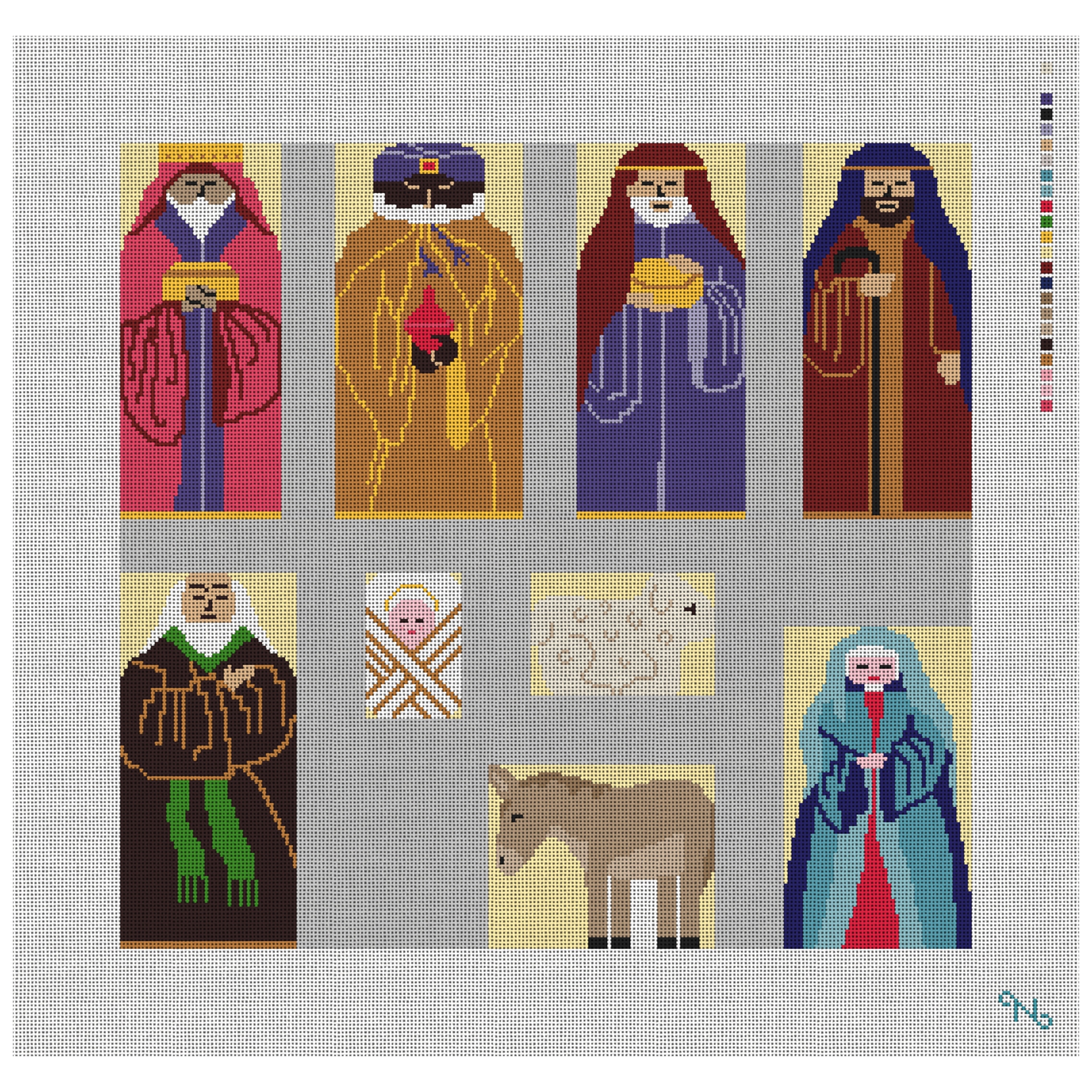 3D Christmas Nativity Set Needlepoint Kit