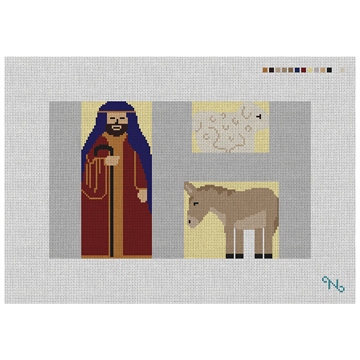 3D Shepherd and Animals Nativity Needlepoint Kit