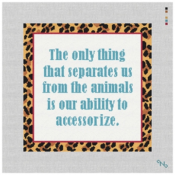 Accessorizing Abilities Needlepoint Kit Stitched Preview