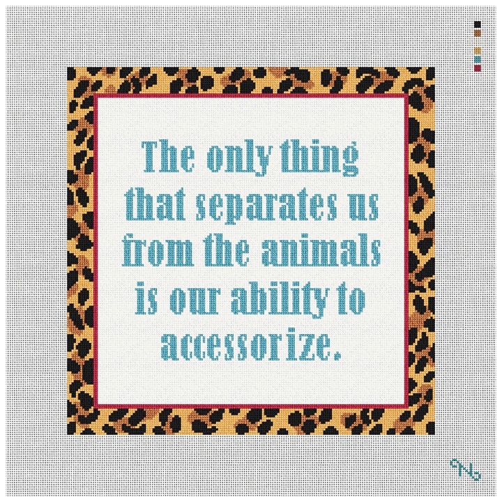 Accessorizing Abilities Needlepoint Kit Stitched Preview