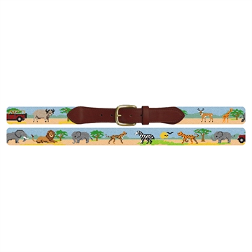 African Safari Needlepoint Belt
