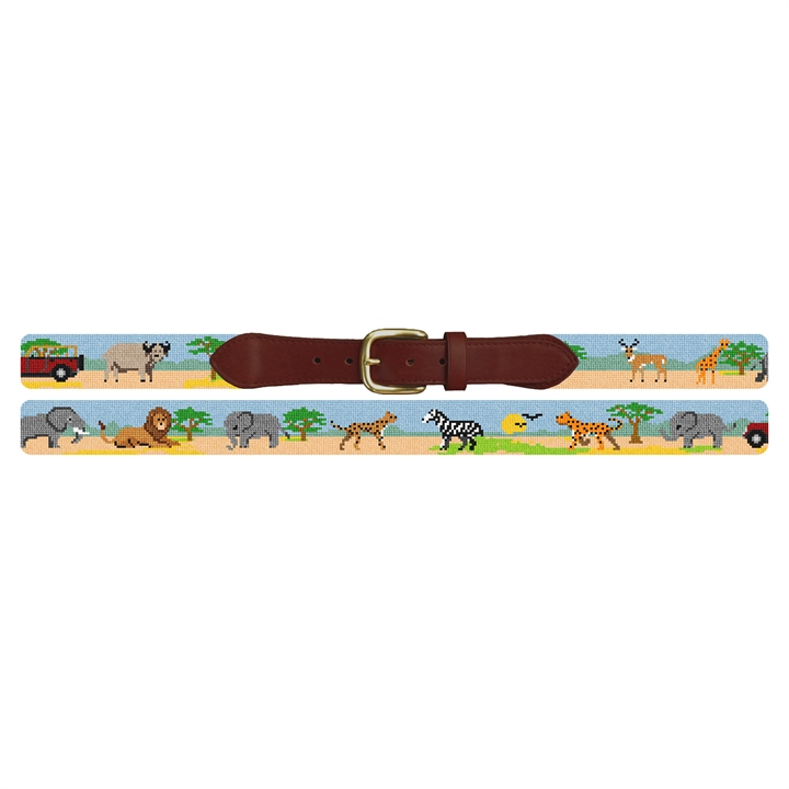 African Safari Needlepoint Belt
