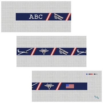 Airplane Needlepoint Belt Kit