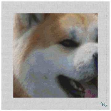 Akita Dog Needlepoint Pillow Kit