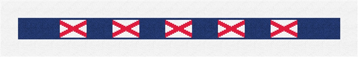 Alabama Flag Needlepoint Dog Collar Kit
