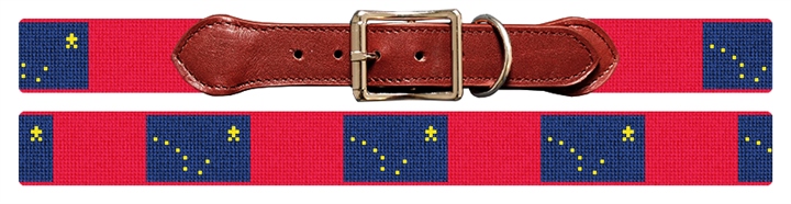 Alaska Flag Needlepoint Dog Collar