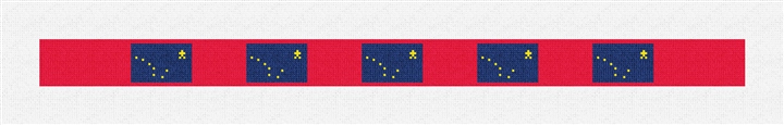 Alaska Flag Needlepoint Dog Collar Kit