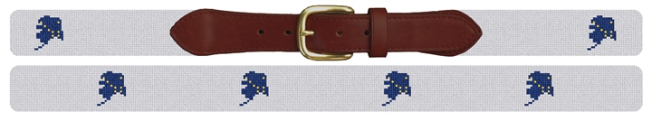 Alaska State Needlepoint Belt