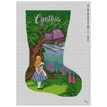 Alice's Cheshire Cat Stocking Needlepoint Kit