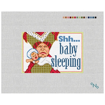 Alice's Duchess Needlepoint Door Hanger Kit Stitched Preview