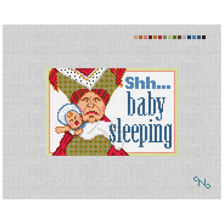 Alice's Duchess Needlepoint Door Hanger Kit Stitched Preview