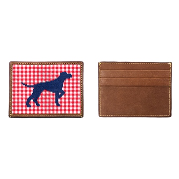 All American Lab Needlepoint Card Wallet