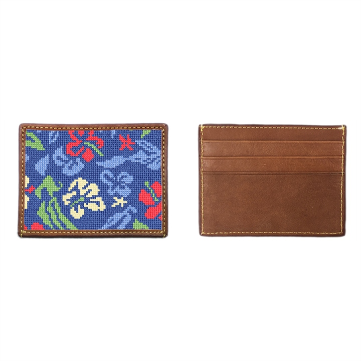 Aloha Hibiscus Needlepoint Card Wallet