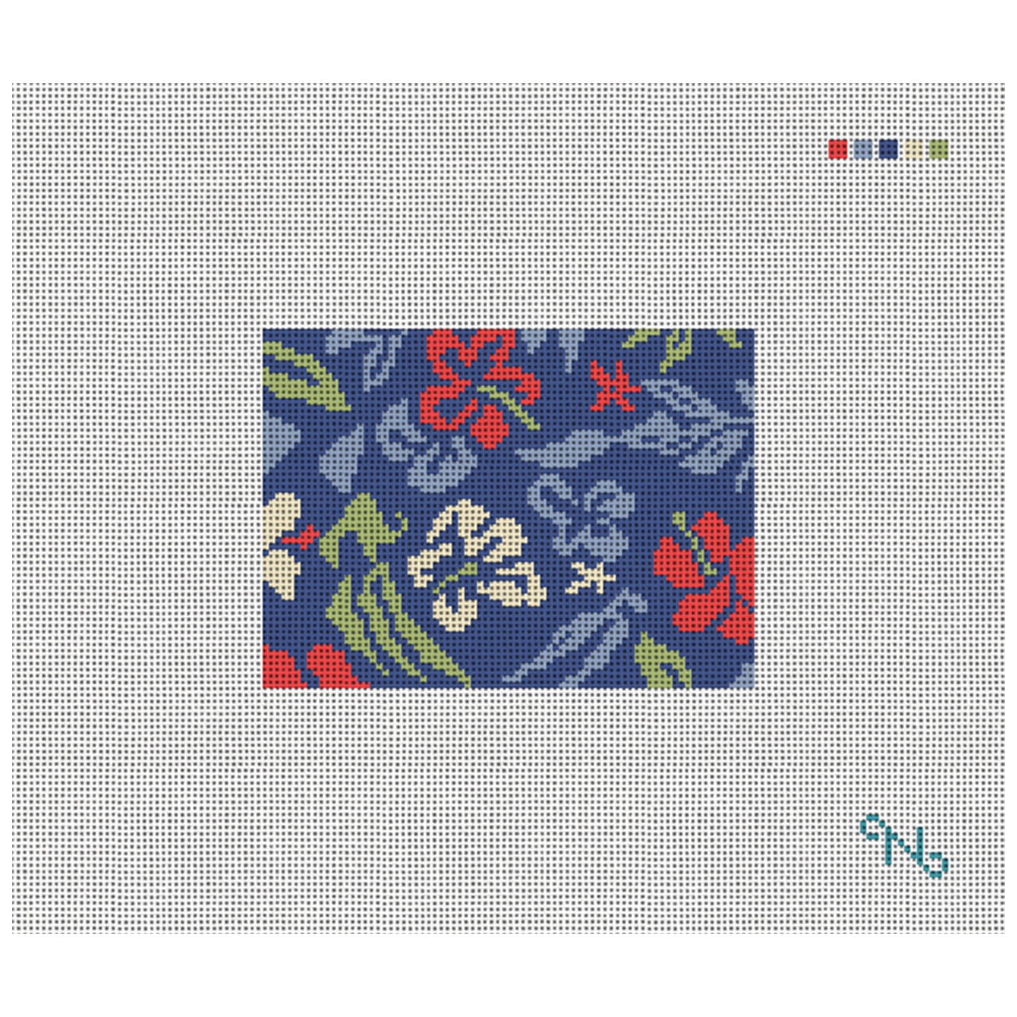 Aloha Hibiscus Needlepoint Card Wallet Kit