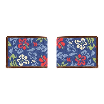 Aloha Hibiscus Needlepoint Wallet