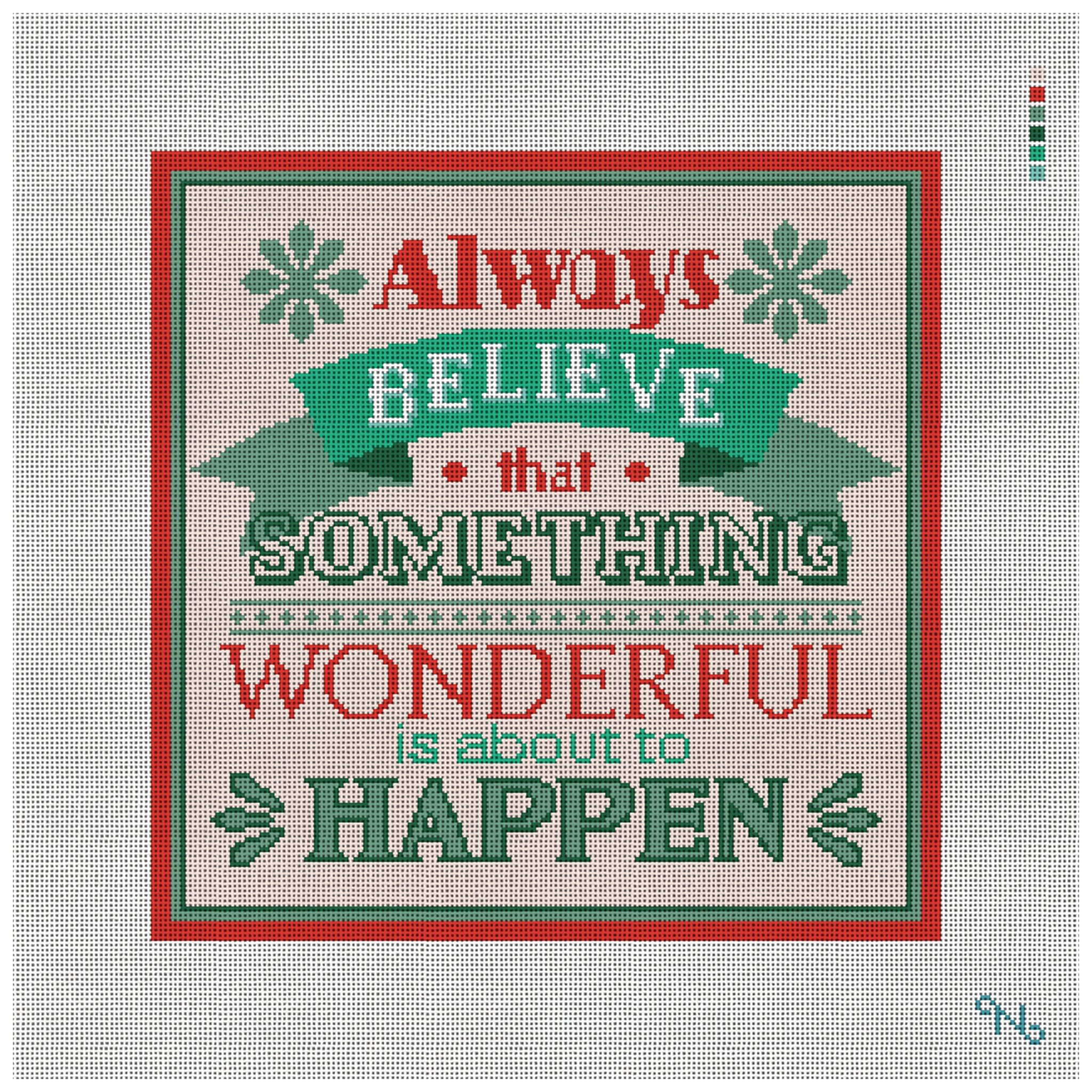 Always Believe Needlepoint Pillow Kit