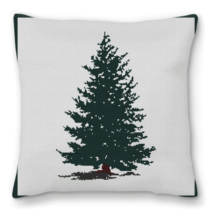 Always Evergreen Needlepoint Pillow