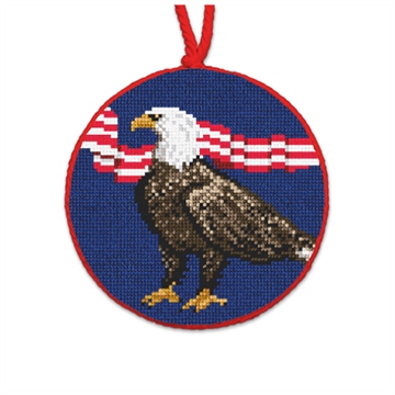 American Bald Eagle Needlepoint Ornament
