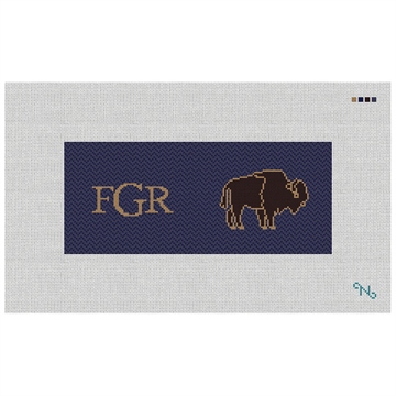 American Bison Needlepoint Flask Kit
