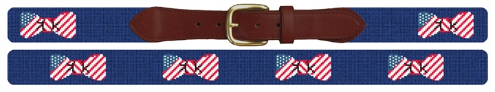 American Bow Tie Needlepoint Belt