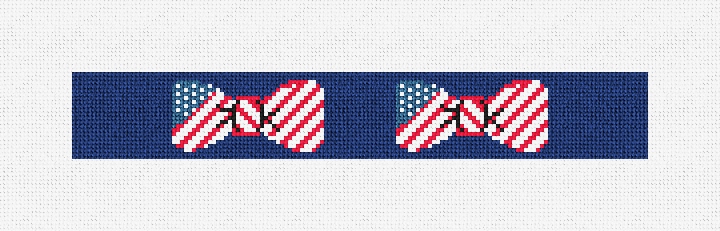 American Bow Tie Needlepoint Key Fob Kit