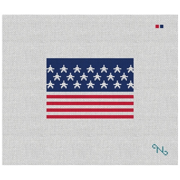 American Flag Needlepoint Card Wallet Kit