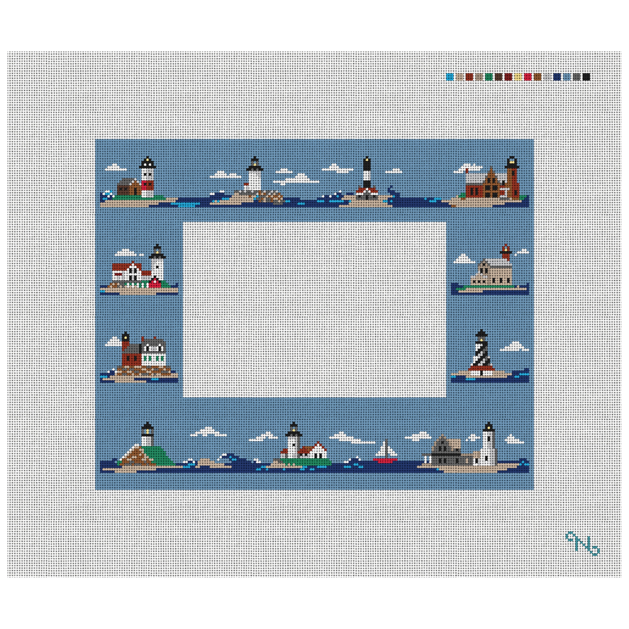American Lighthouses Picture Frame Needlepoint Kit