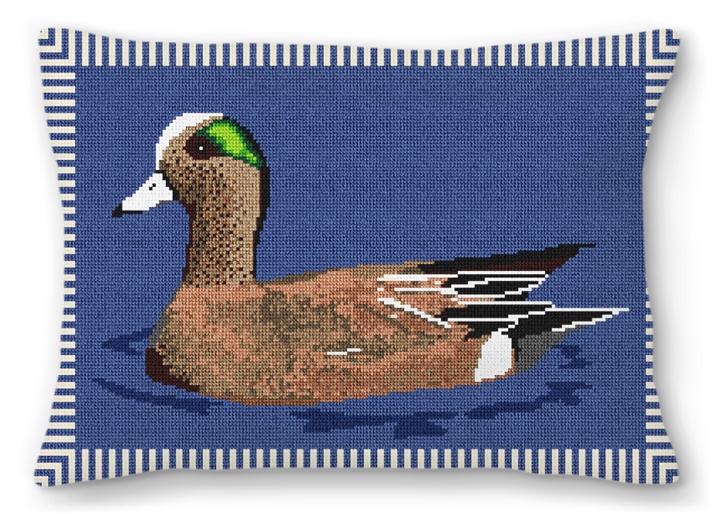 American Wigeon Needlepoint Pillow 
