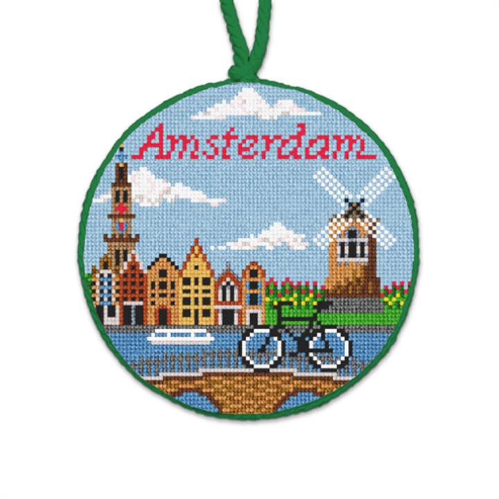 Amsterdam Needlepoint Ornament