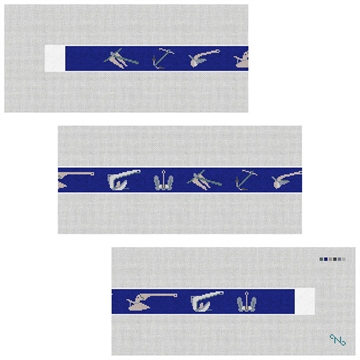 Anchor Needlepoint Belt Kit Stitched Preview